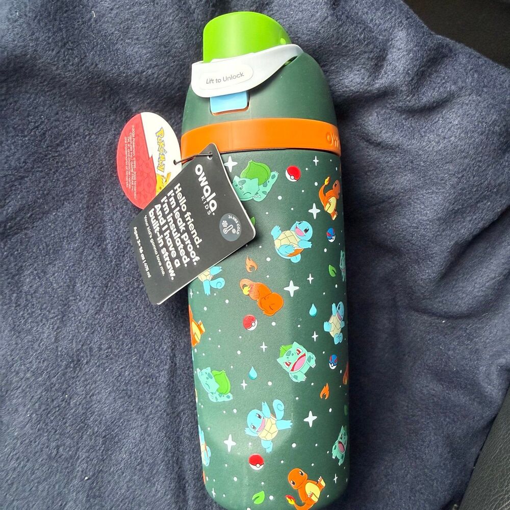 Owalla X Pokemon 16oz Water Bottle - 30th Anniversary Collab NEW Kanto Starters
